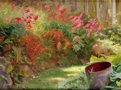 A Sunlit Garden, 1918 by Charles Ernest Butler